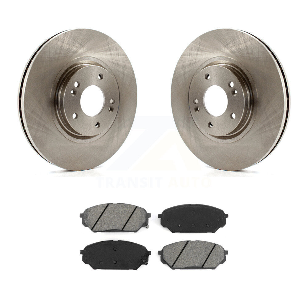 Disc Brake Rotors And Semi-Metallic Pad Front Kit For 2007-2012 Hyundai Veracruz