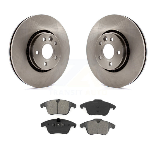 Disc Brake Rotors And Semi-Metallic Pads Front Kit For 2008-2015 Land Rover LR2