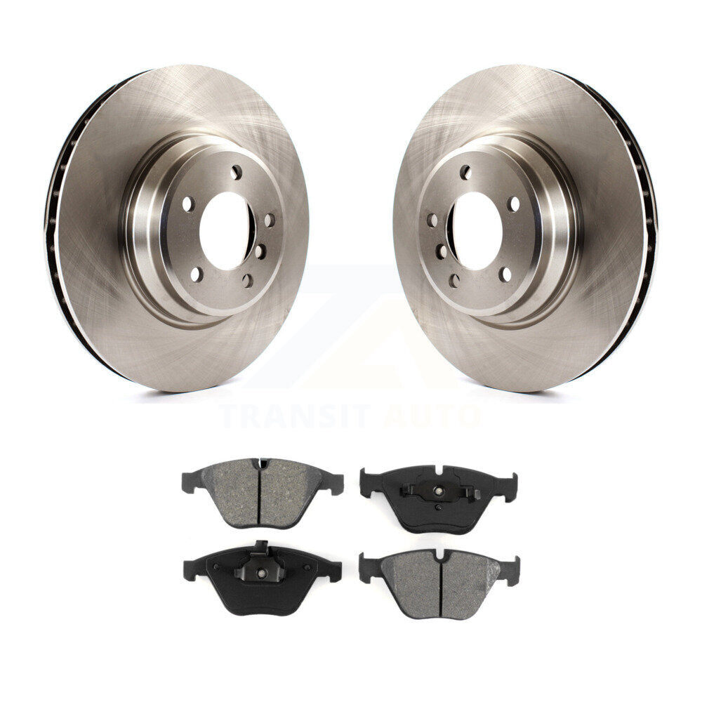 Brake Rotors Semi-Metallic Pad Front Kit For BMW 335i xDrive X1 335xi 335is 335d