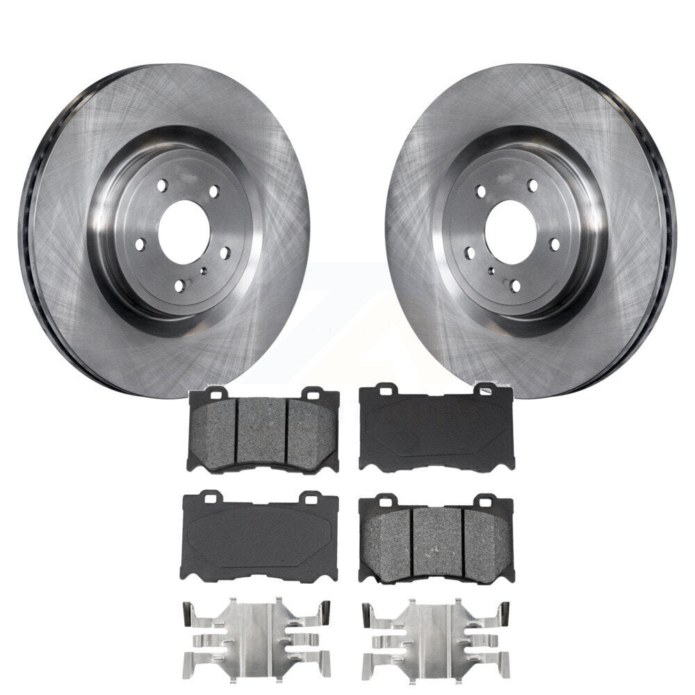 Brake Rotor Semi-Metallic Pad Front Kit For INFINITI Q50 G37 Nissan 370Z Q60 M37