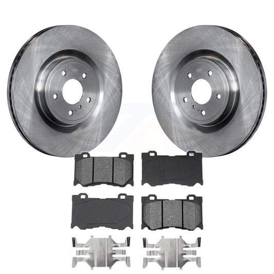 Brake Rotor Semi-Metallic Pad Front Kit For INFINITI Q50 G37 Nissan 370Z Q60 M37