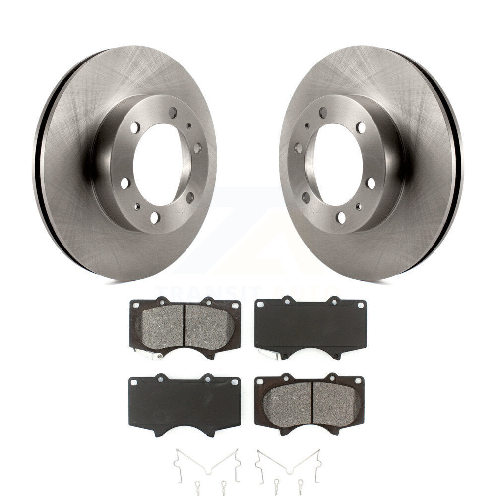 Brake Rotor And Semi-Metallic Pad Front Kit For Toyota Tacoma 4Runner FJ Cruiser