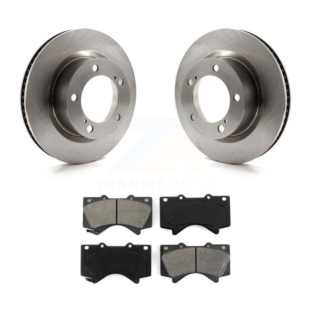 Disc Brake Rotor Semi-Metallic Pad Front Kit For Lexus LX570 Toyota Land Cruiser