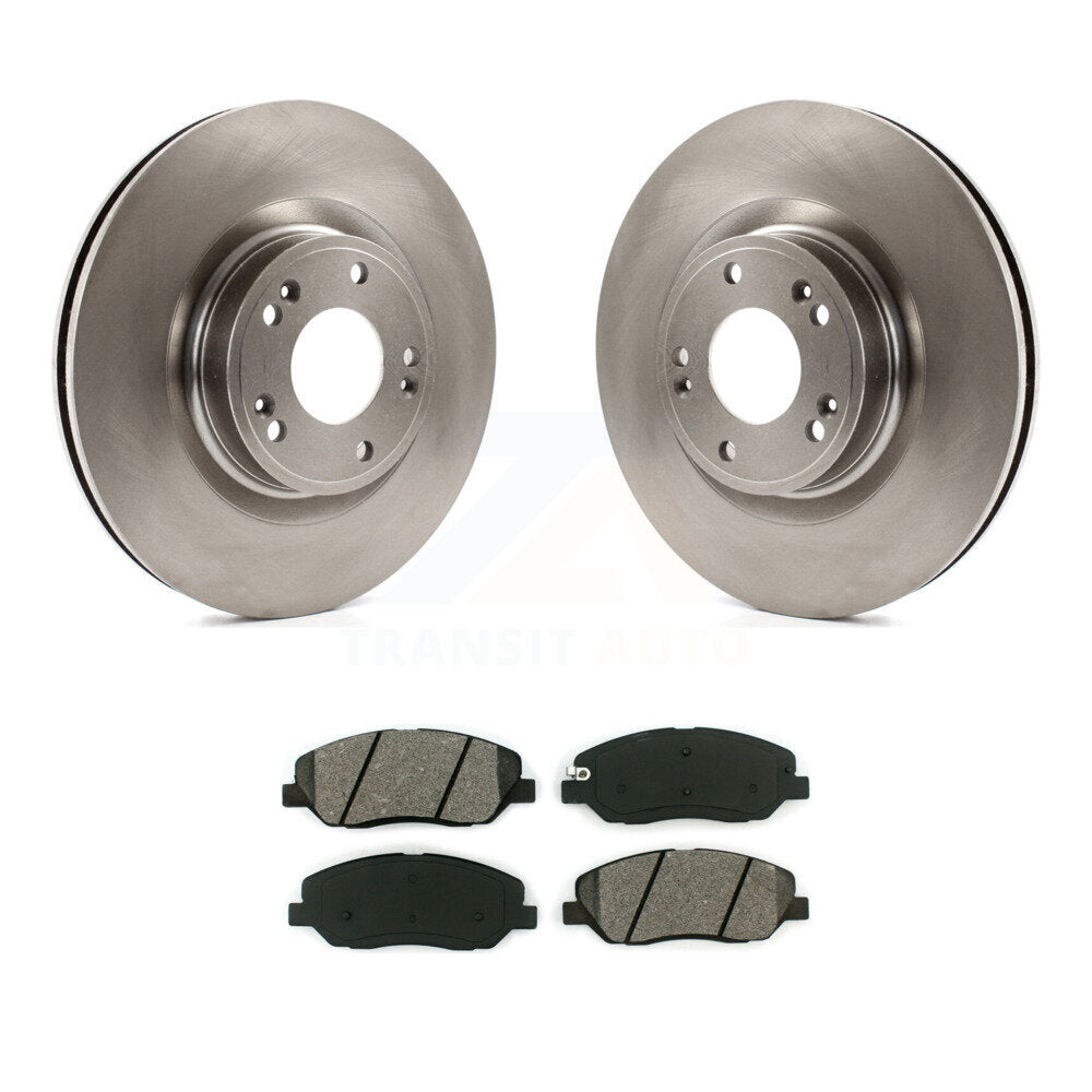 Disc Brake Rotors Semi-Metallic Pad Front Kit For 2009-2011 Hyundai Genesis 3.8L