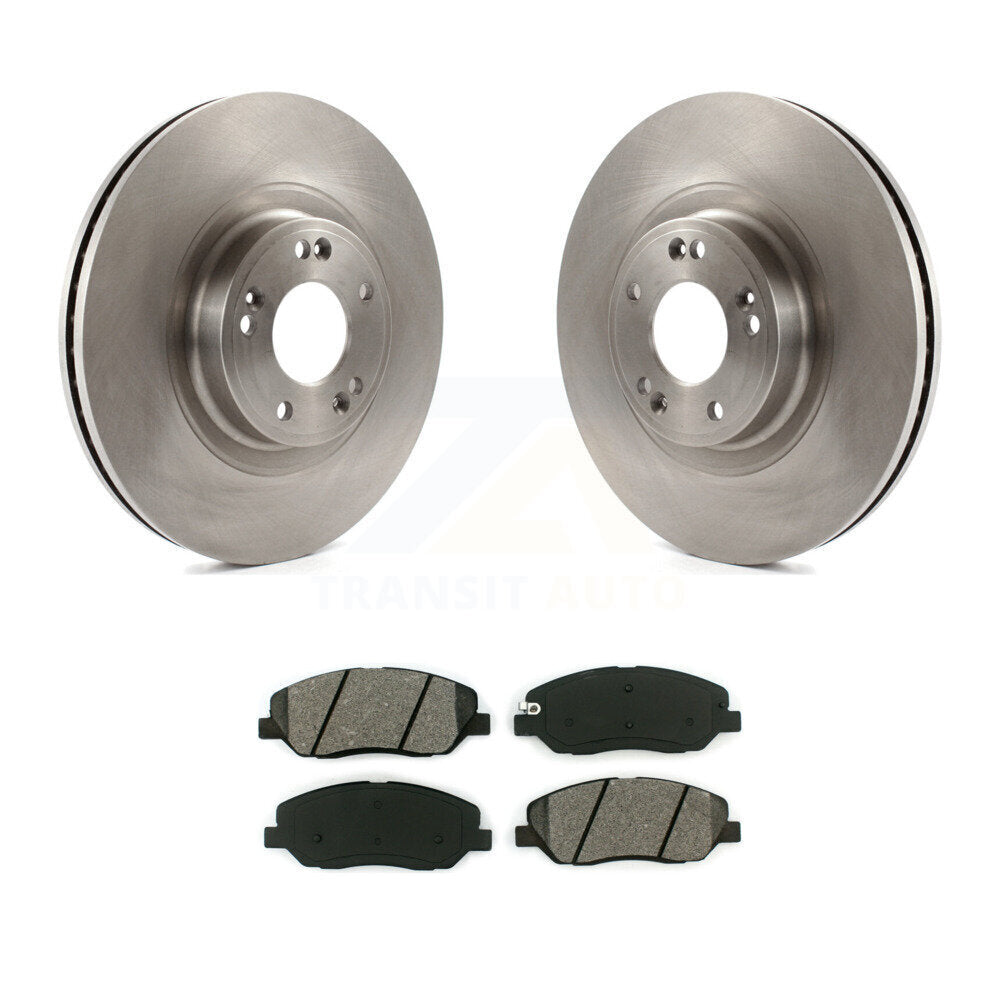 Disc Brake Rotors And Semi-Metallic Pads Front Kit For 2012 Hyundai Genesis 3.8L