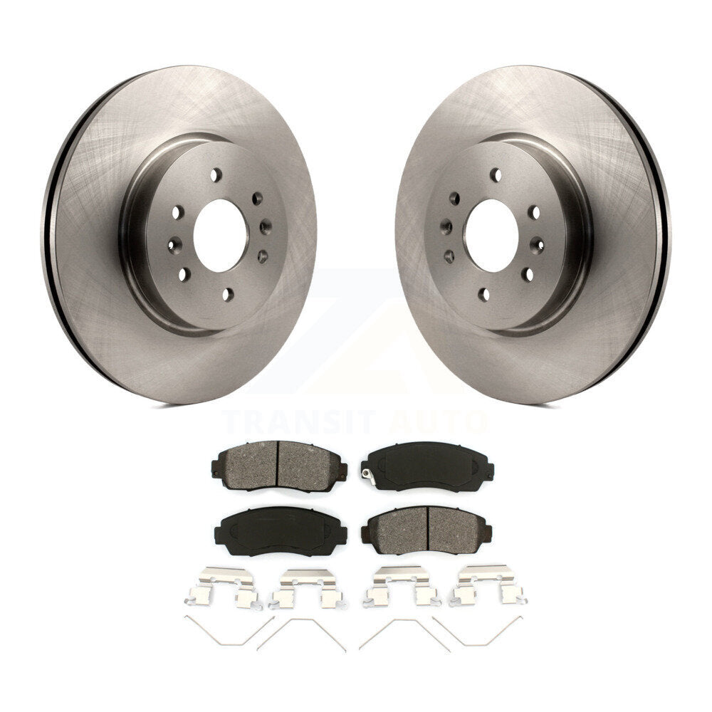 Disc Brake Rotors And Semi-Metallic Pads Front Kit For 2011-2014 Honda Odyssey