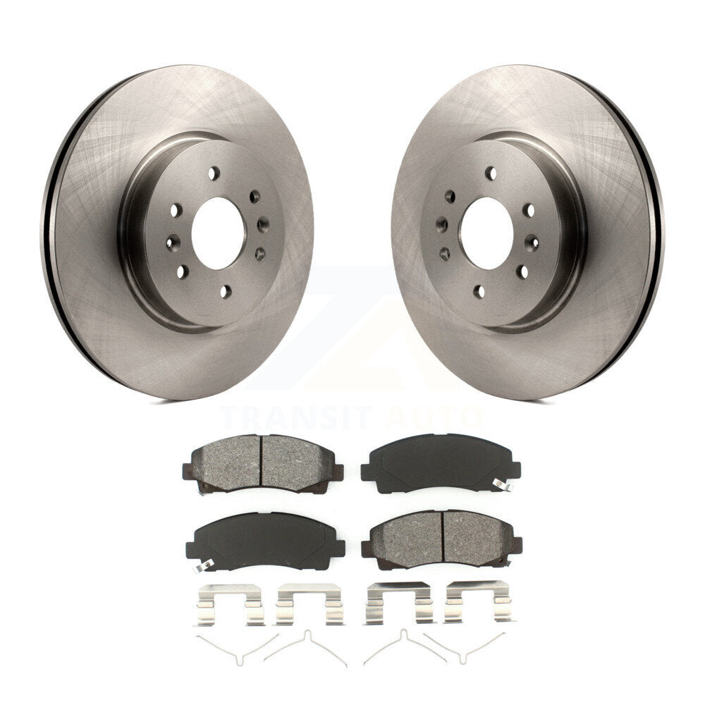Disc Brake Rotors And Semi-Metallic Pads Front Kit For 2009-2014 Acura TL