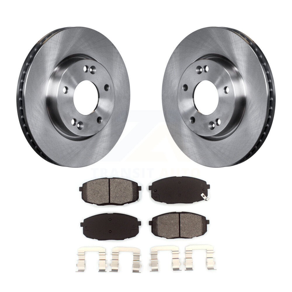 Disc Brake Rotors And Semi-Metallic Pads Front Kit For Kia Forte Koup Forte5