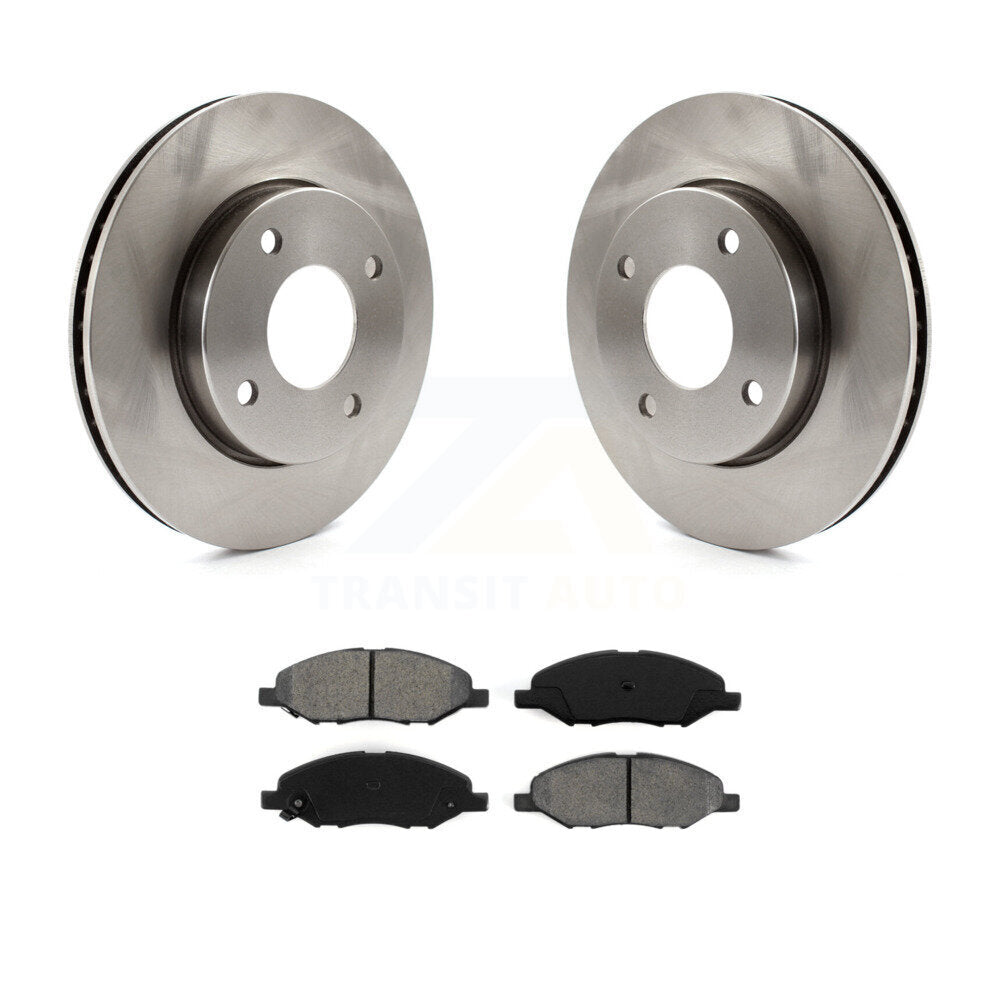 Disc Brake Rotor And Semi-Metallic Pad Front Kit For 2009-2011 Nissan Versa 1.6L