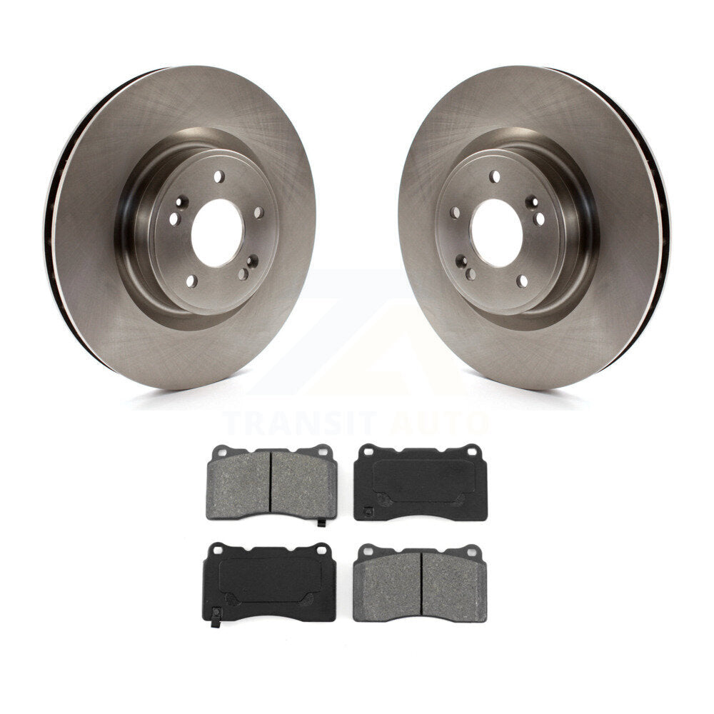 Disc Brake Rotors And Semi-Metallic Pads Front Kit For Hyundai Genesis Coupe