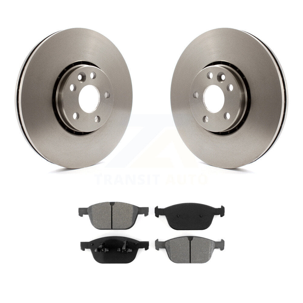 Disc Brake Rotors And Semi-Metallic Pads Front Kit For 2010-2015 Volvo XC60