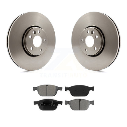 Disc Brake Rotors And Semi-Metallic Pads Front Kit For 2010-2015 Volvo XC60