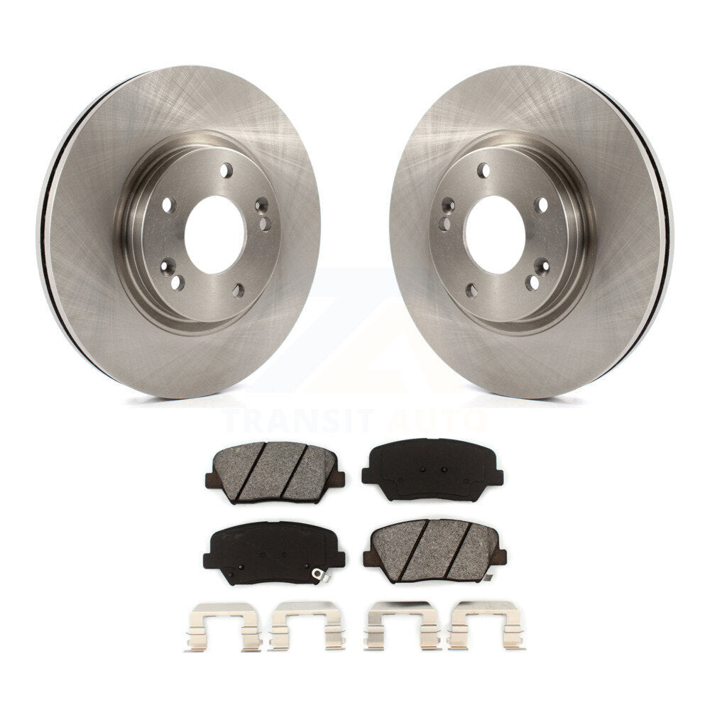 Disc Brake Rotors & Semi-Metallic Pad Front Kit For Hyundai Santa Fe Kia Sorento