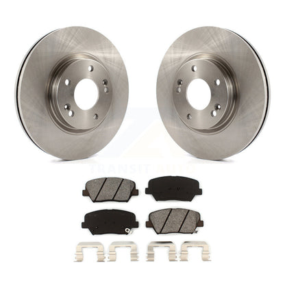 Disc Brake Rotors & Semi-Metallic Pad Front Kit For Hyundai Santa Fe Kia Sorento