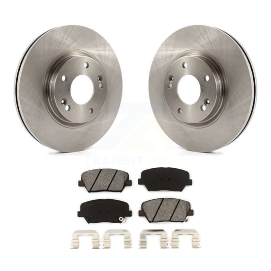 Disc Brake Rotors & Semi-Metallic Pad Front Kit For Hyundai Santa Fe Kia Sorento