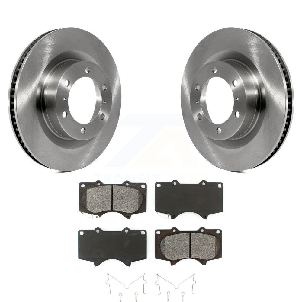 Brake Rotor Semi-Metallic Pad Front Kit For 2010-2023 Toyota 4Runner Lexus GX460