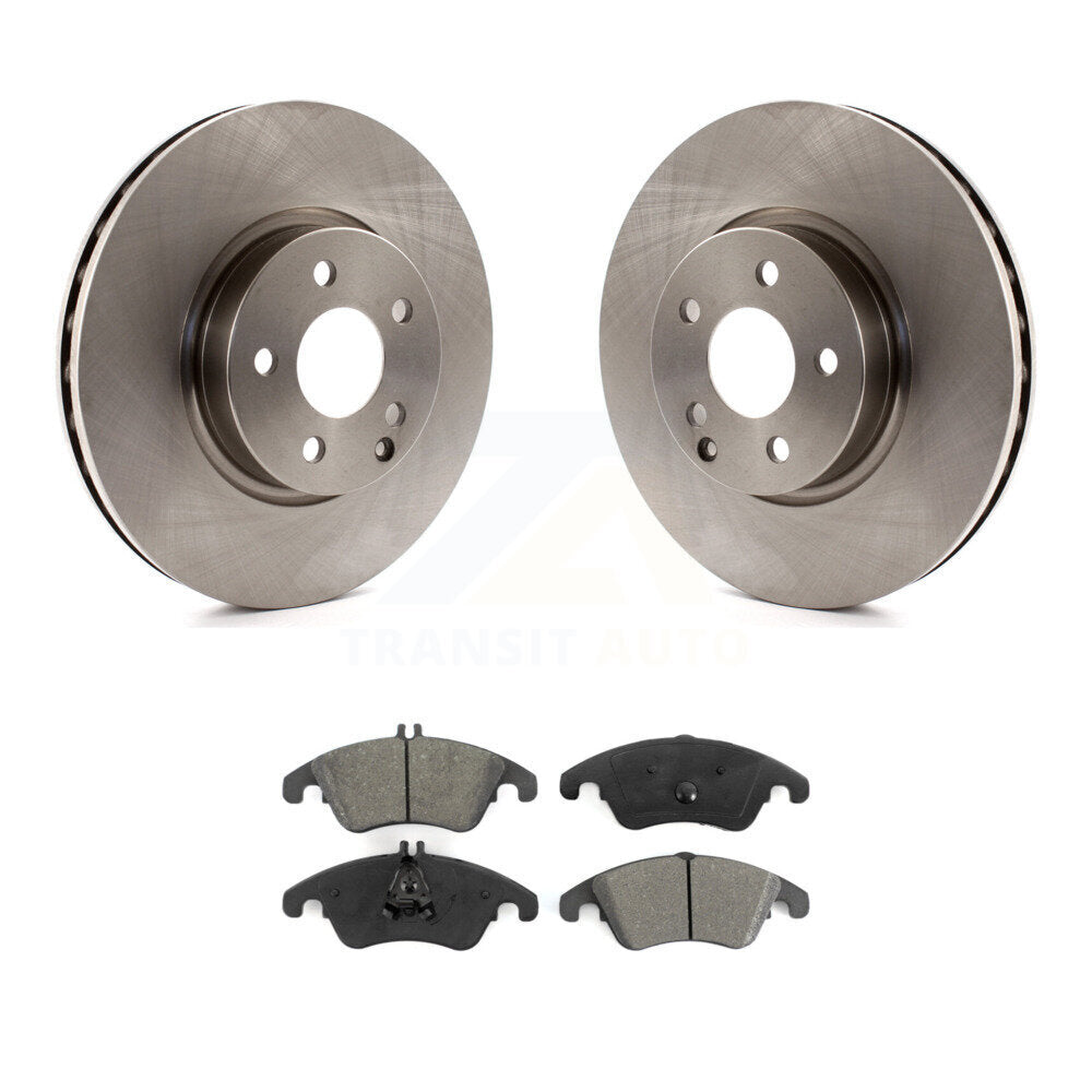 Brake Rotors & Semi-Metallic Pad Front Kit For Mercedes-Benz C300 E350 C350 E400