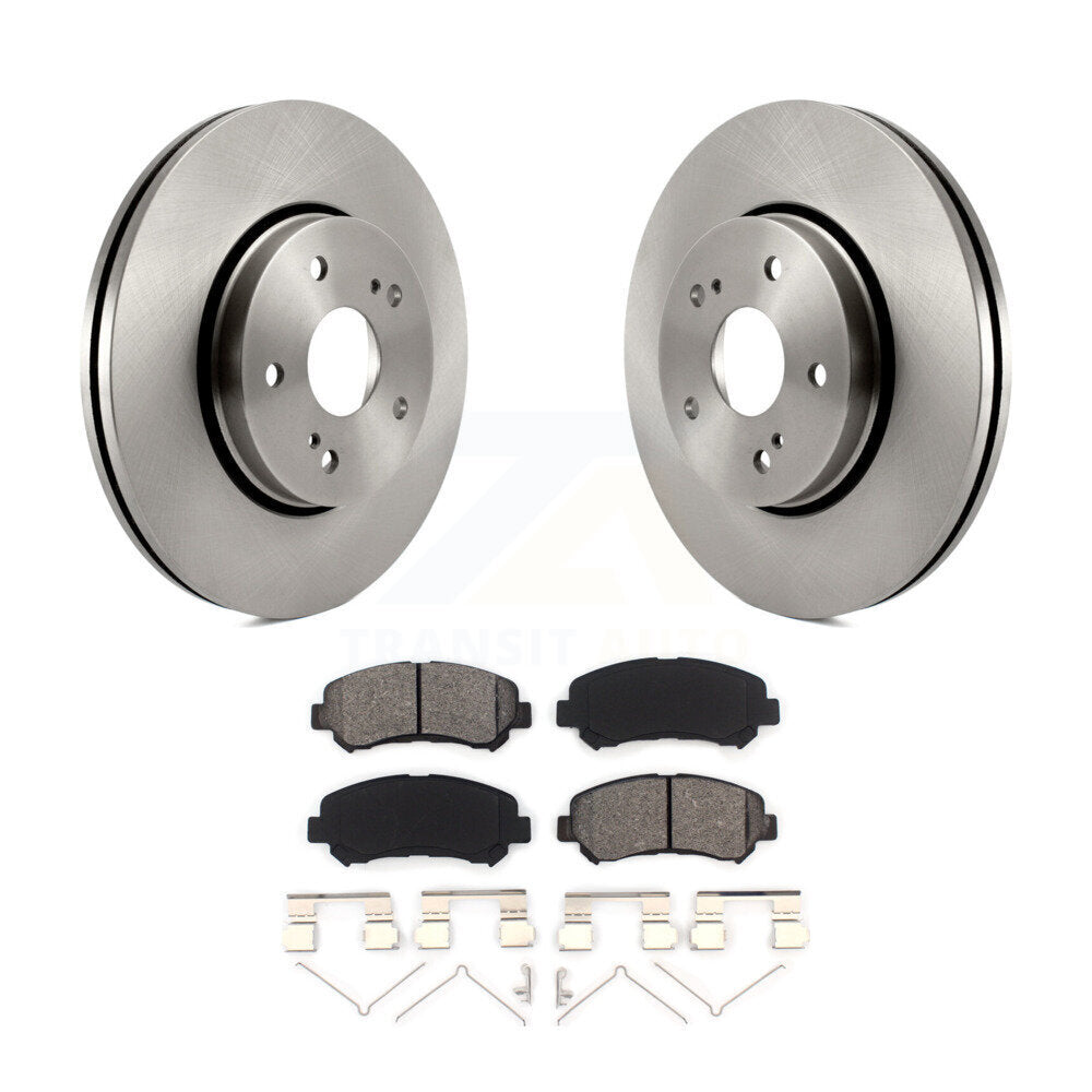 Disc Brake Rotors And Semi-Metallic Pads Front Kit For 2010-2013 Suzuki Kizashi
