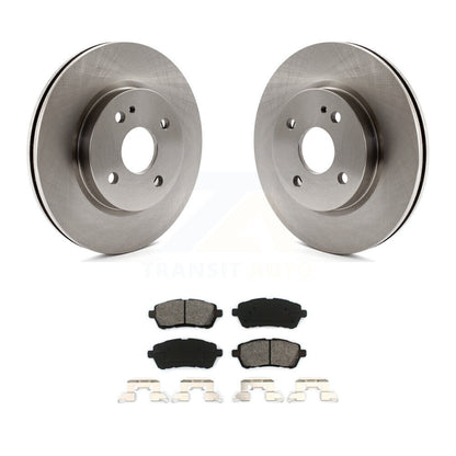 Disc Brake Rotors And Semi-Metallic Pads Front Kit For 2011-2014 Mazda 2