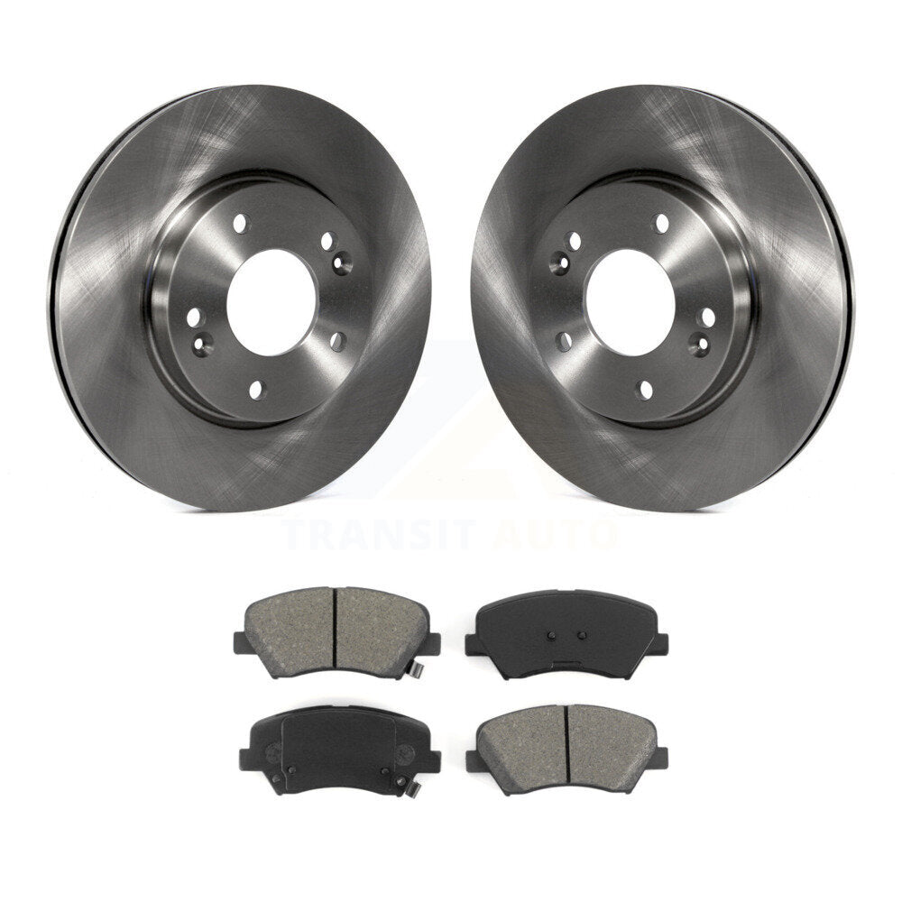 Brake Rotors Semi-Metallic Pad Front Kit For Hyundai Elantra GT Kia Forte Forte5