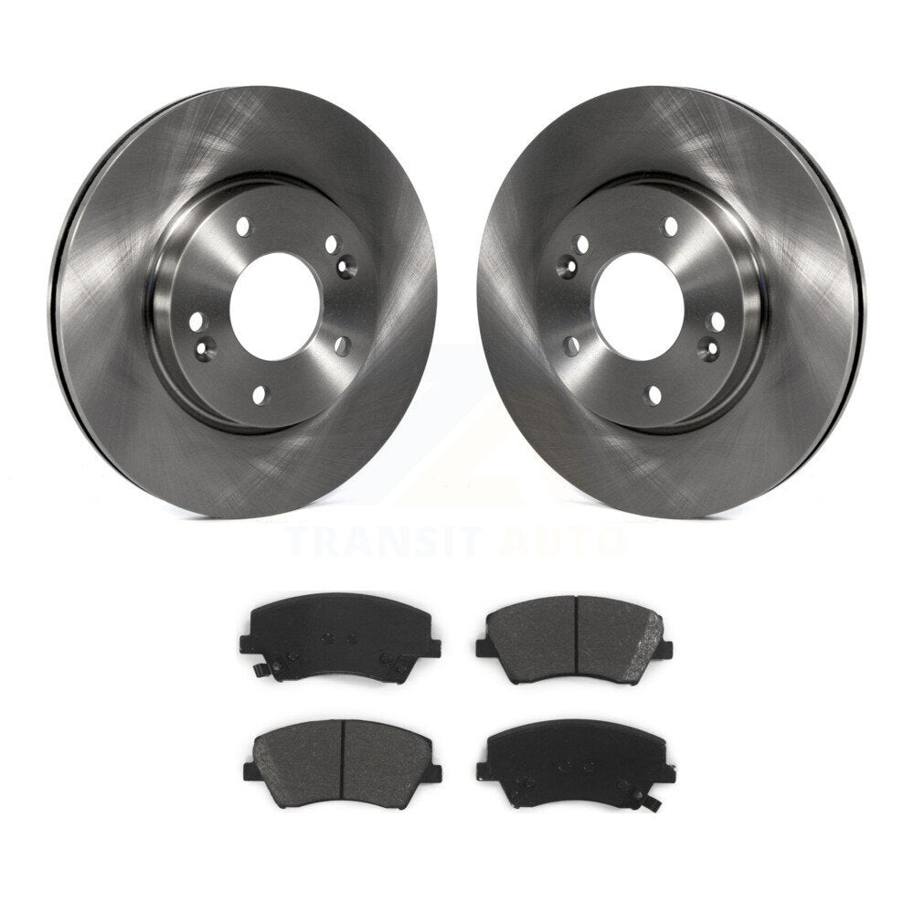 Disc Brake Rotors And Semi-Metallic Pads Front Kit For Hyundai Elantra