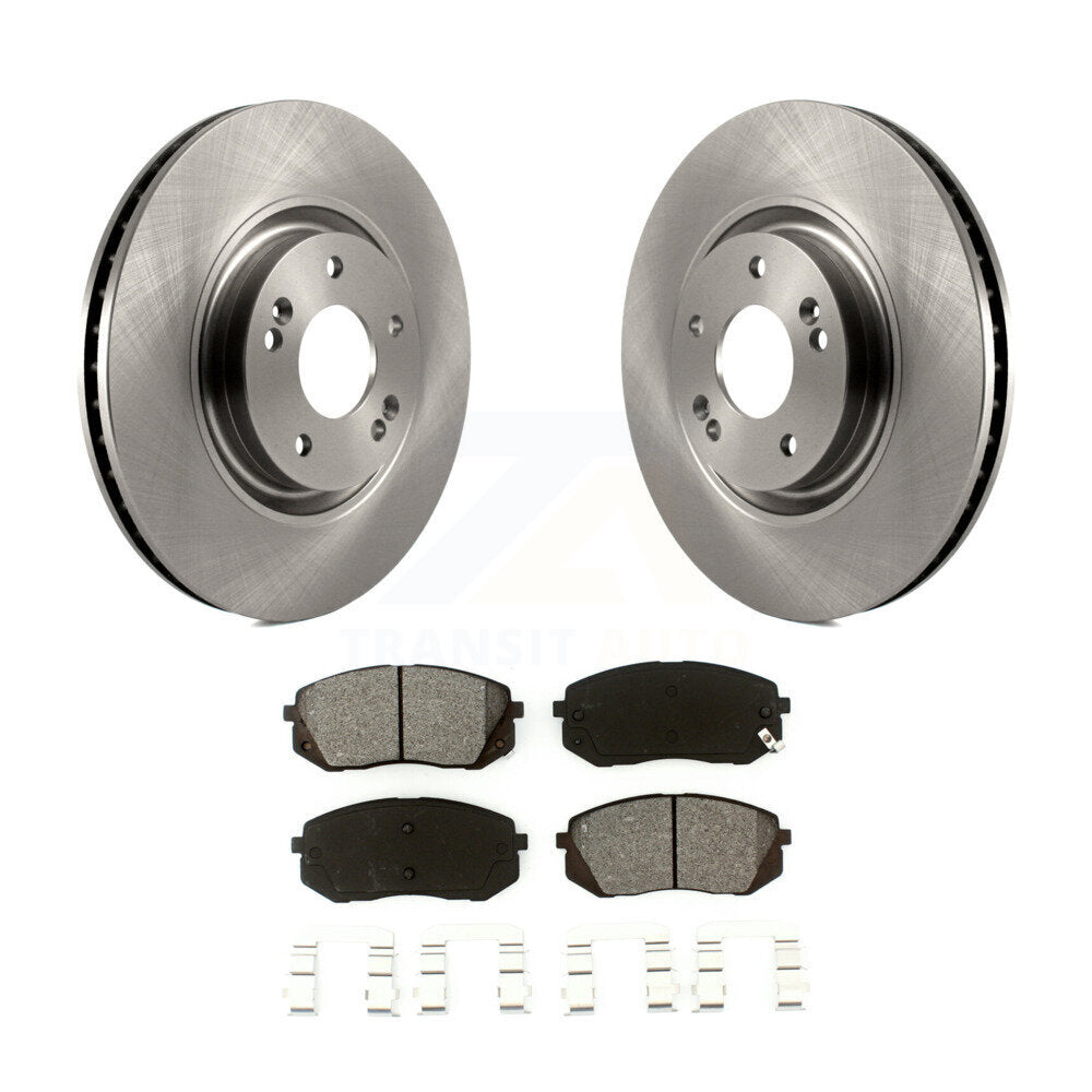 Brake Rotors & Semi-Metallic Pad Front Kit For Hyundai Tucson Sonata Kia Cadenza
