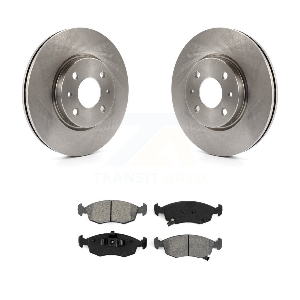 Disc Brake Rotors And Semi-Metallic Pads Front Kit For Fiat 500