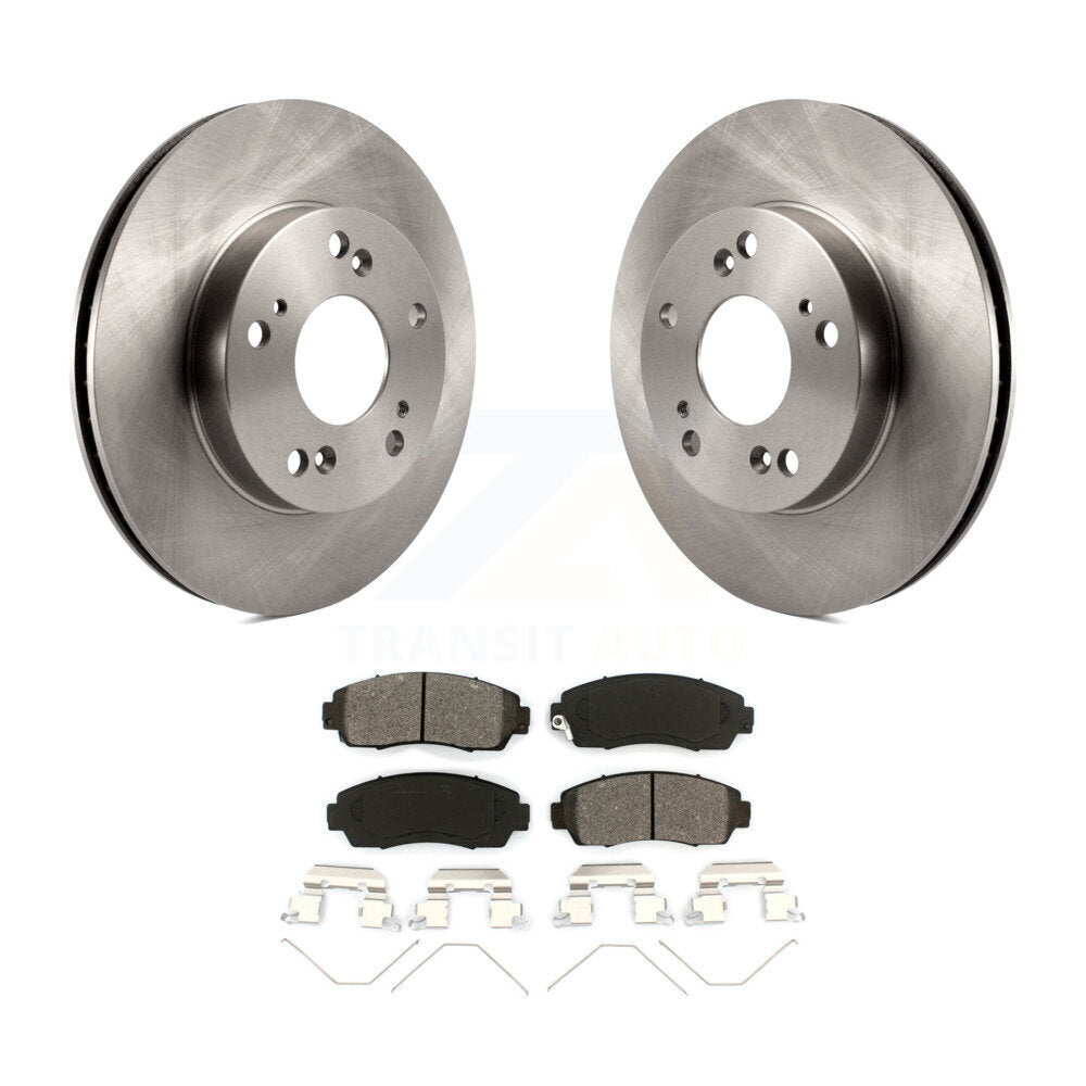 Disc Brake Rotors And Semi-Metallic Pads Front Kit For Honda Civic