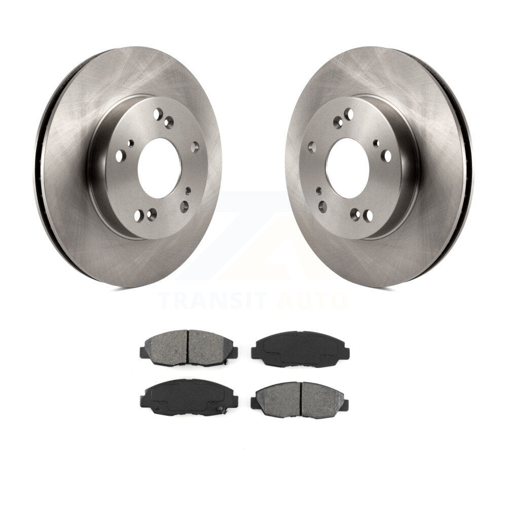 Disc Brake Rotors And Semi-Metallic Pads Front Kit For Honda Civic