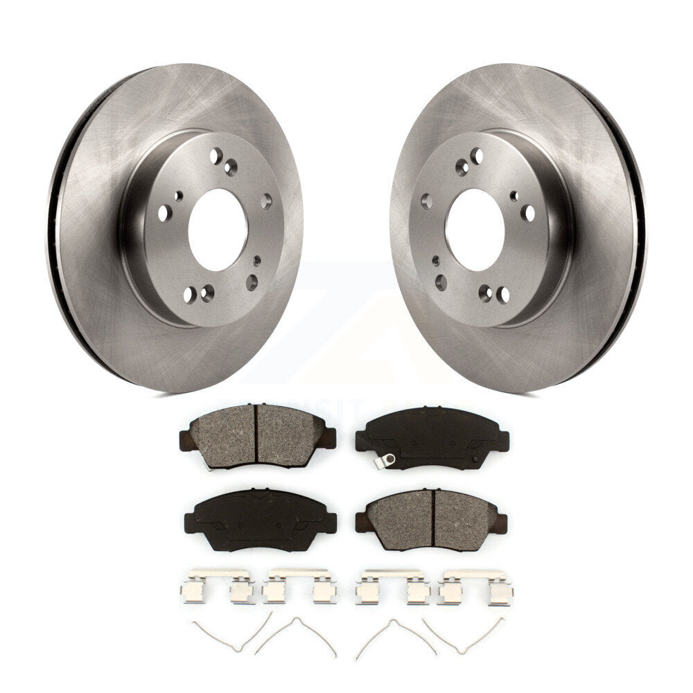 Disc Brake Rotors And Semi-Metallic Pads Front Kit For Honda Civic Acura ILX