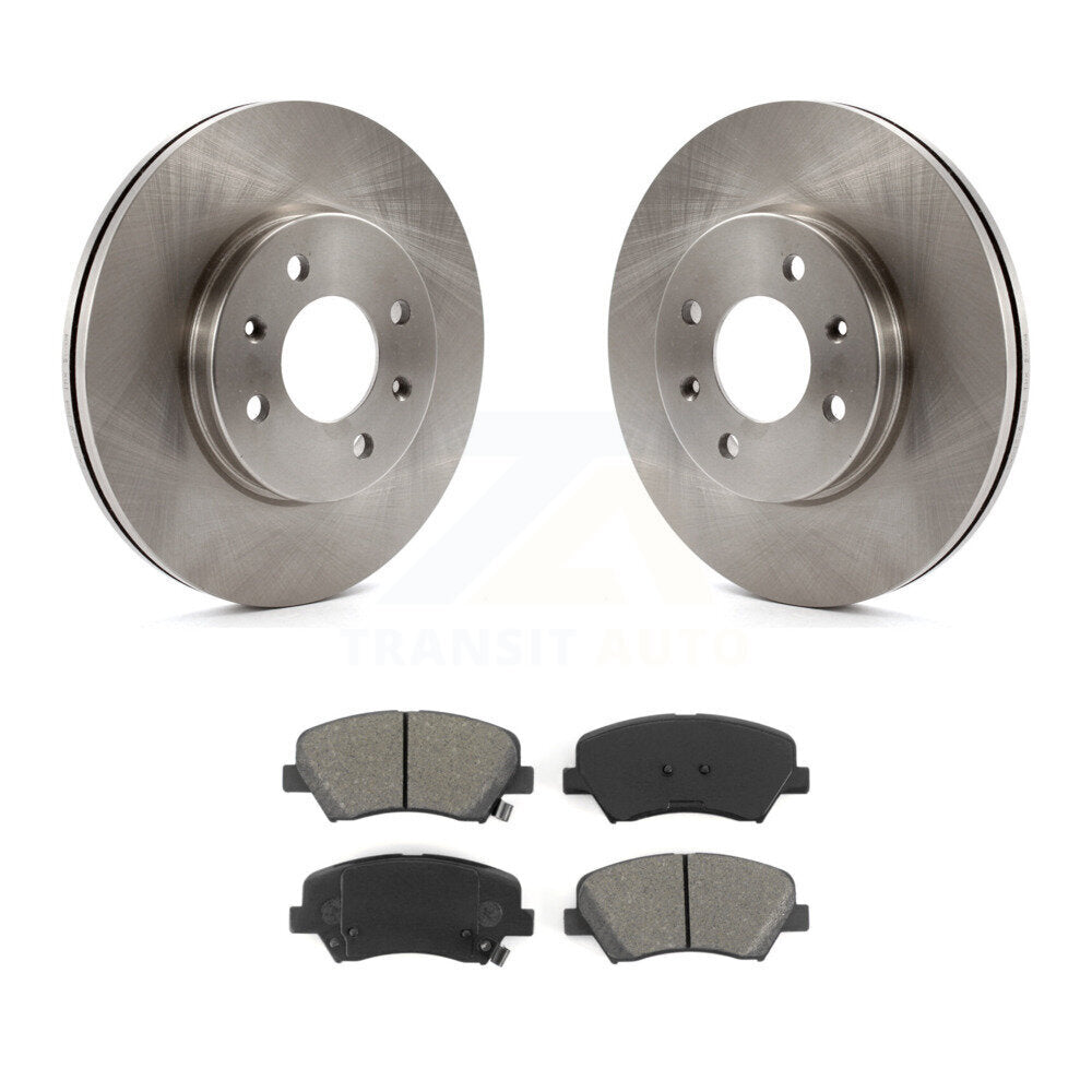 Disc Brake Rotors And Semi-Metallic Pads Front Kit For Hyundai Accent Kia Rio