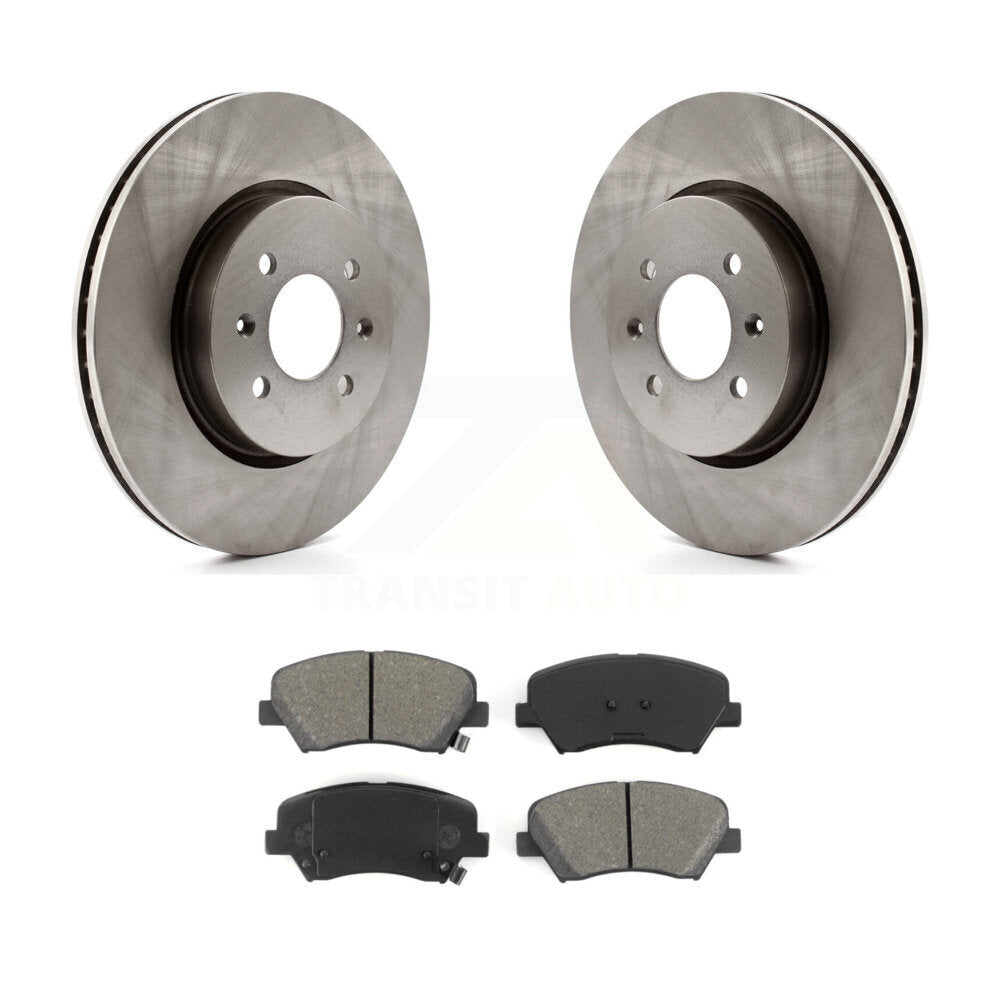 Disc Brake Rotors And Semi-Metallic Pads Front Kit For Kia Rio