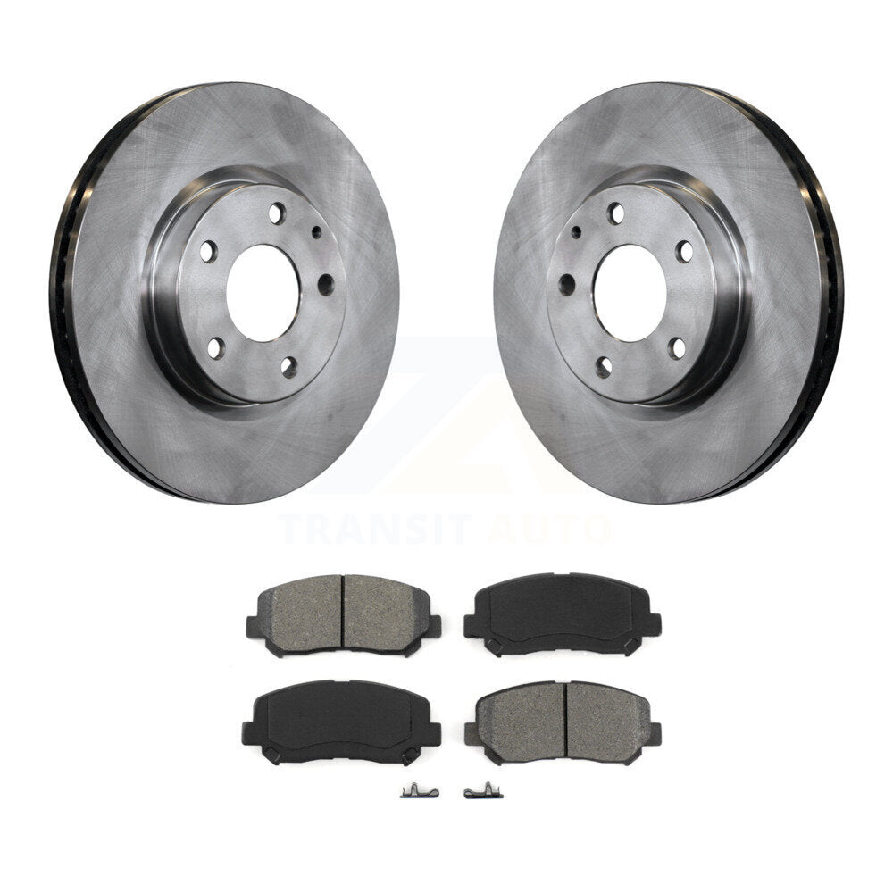 Disc Brake Rotors And Semi-Metallic Pads Front Kit For 2013-2015 Mazda CX-5