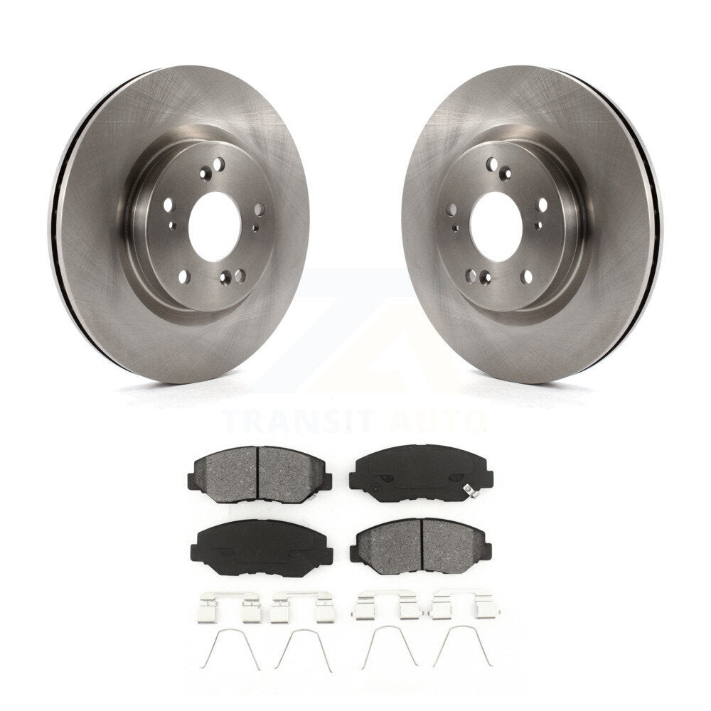 Disc Brake Rotors And Semi-Metallic Pads Front Kit For 2012-2016 Honda CR-V FWD