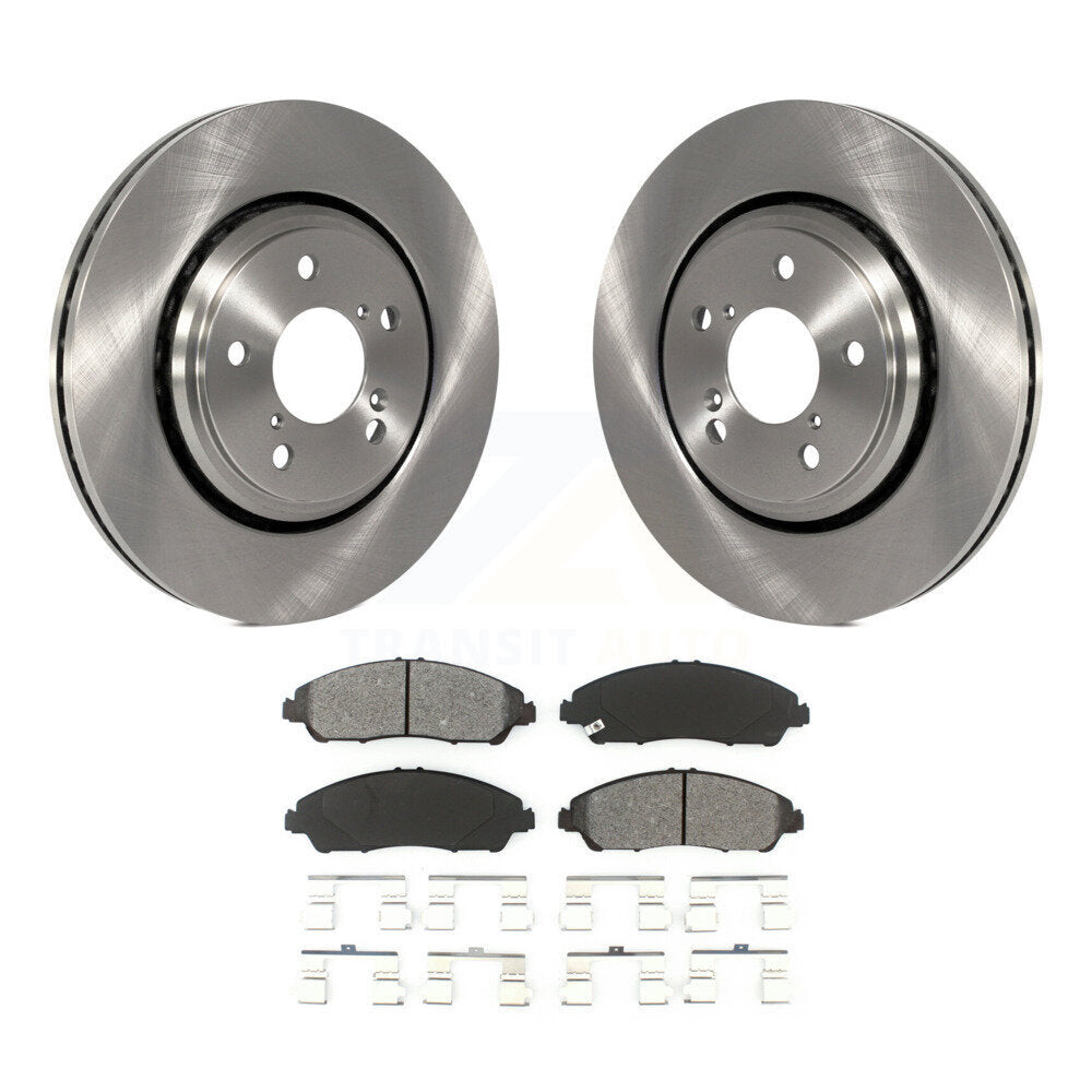 Disc Brake Rotor Semi-Metallic Pad Front Kit For Honda Pilot Ridgeline Acura MDX