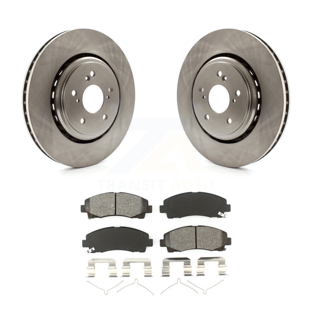 Disc Brake Rotors And Semi-Metallic Pads Front Kit For 2015-2020 Acura TLX