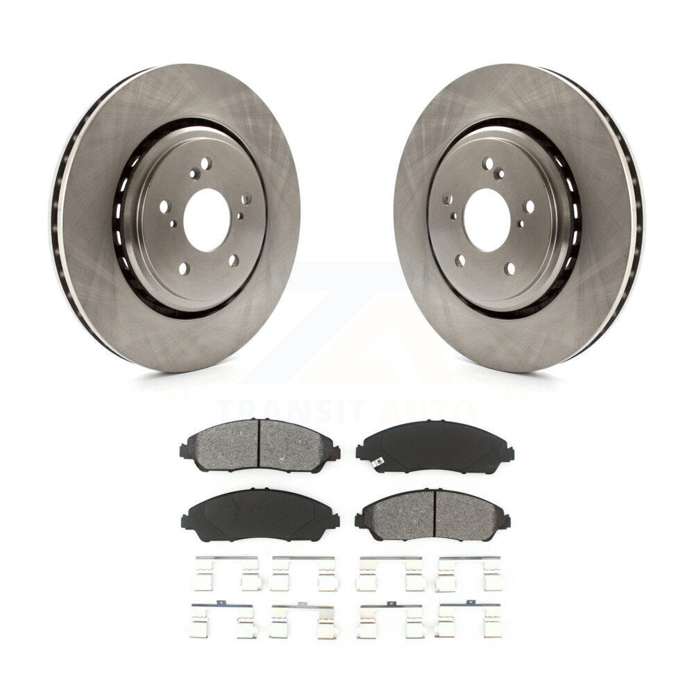 Disc Brake Rotors And Semi-Metallic Pads Front Kit For 2014-2016 Acura MDX
