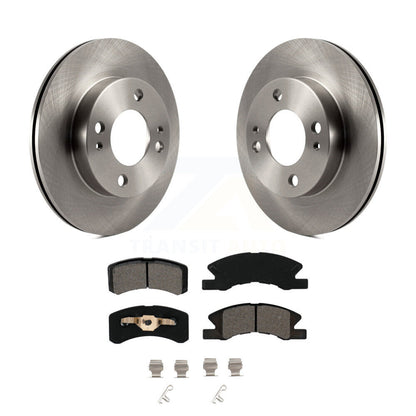 Disc Brake Rotor And Semi-Metallic Pad Front Kit For 2014-2015 Mitsubishi Mirage