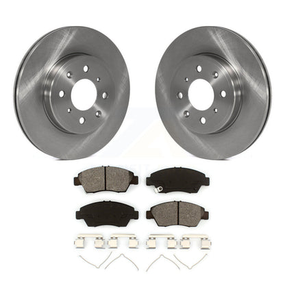 Disc Brake Rotors And Semi-Metallic Pads Front Kit For 2015-2020 Honda Fit