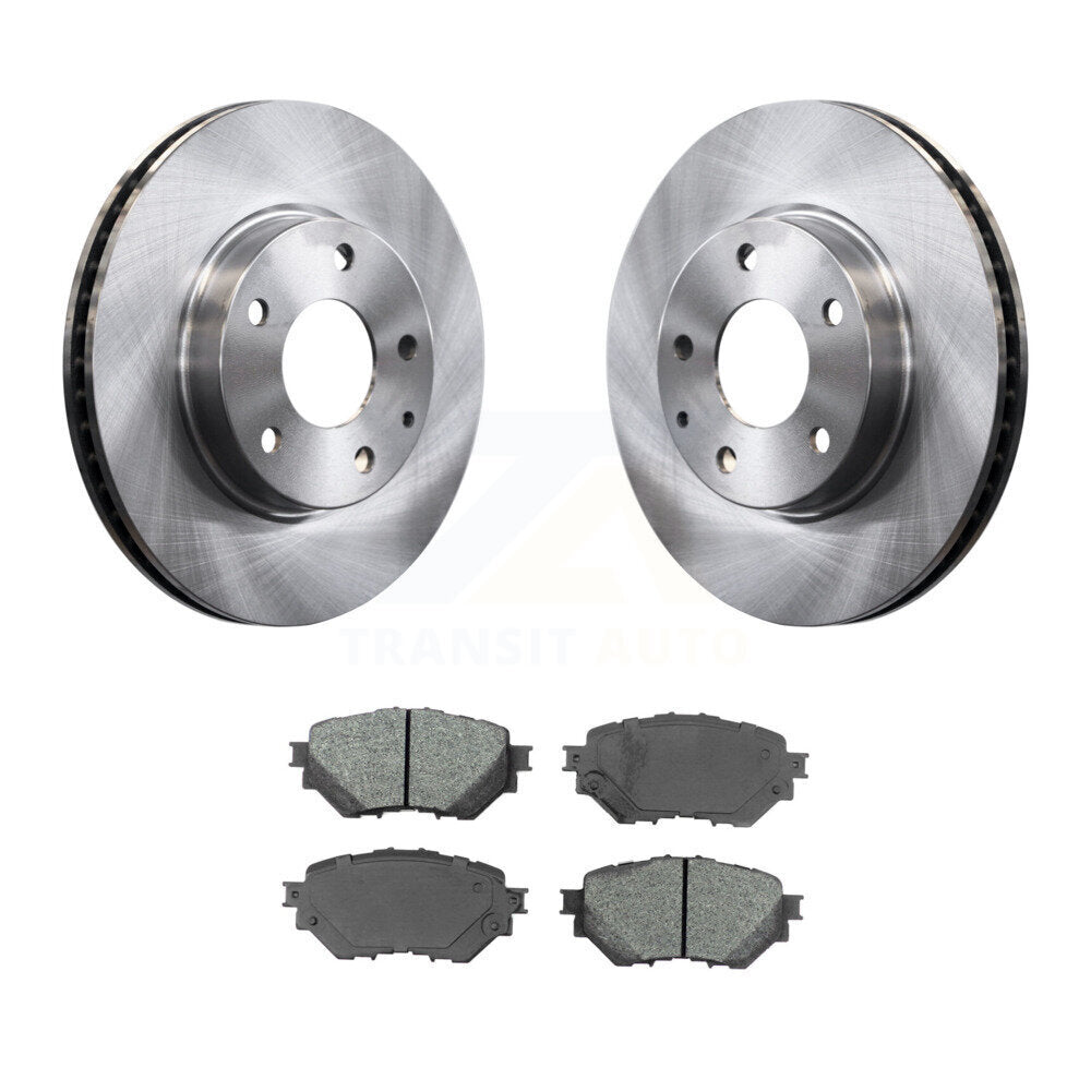 Disc Brake Rotors And Semi-Metallic Pads Front Kit For 2014-2018 Mazda 3 Sport