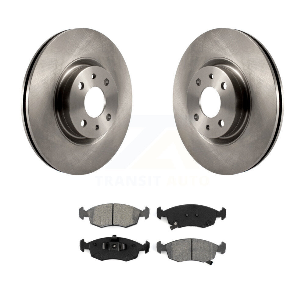 Disc Brake Rotors And Semi-Metallic Pads Front Kit For Fiat 500