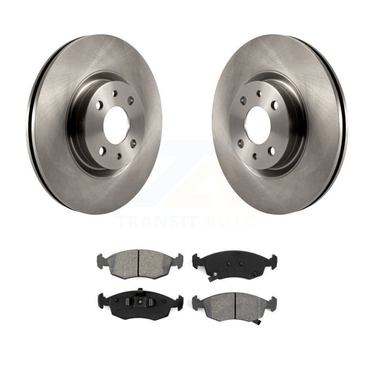 Disc Brake Rotors And Semi-Metallic Pads Front Kit For Fiat 500