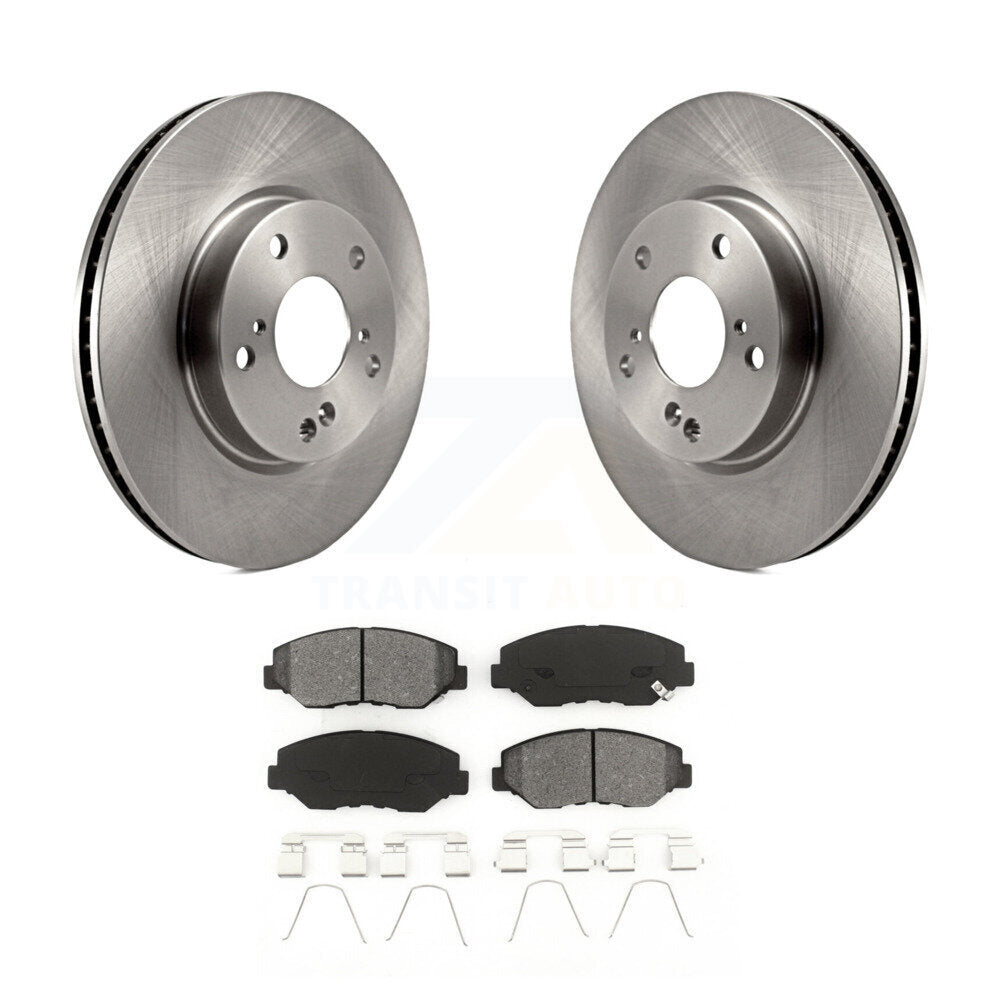 Disc Brake Rotors And Semi-Metallic Pads Front Kit For Honda Civic