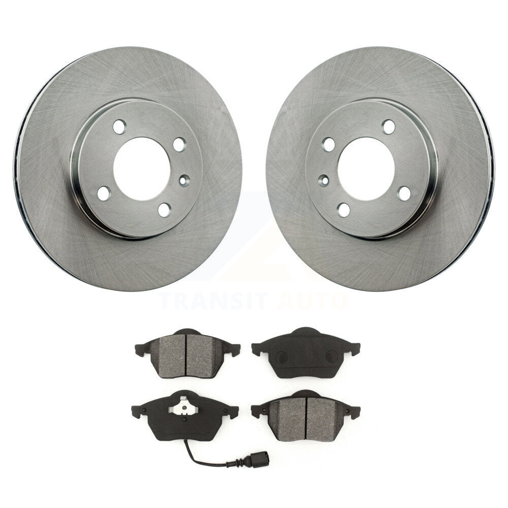 Disc Brake Rotor Semi-Metallic Pad Front Kit For 1996-1998 Volkswagen Jetta 2.8L
