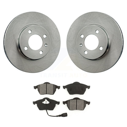 Disc Brake Rotor Semi-Metallic Pad Front Kit For 1996-1998 Volkswagen Jetta 2.8L