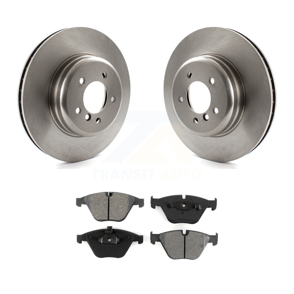 Disc Brake Rotor & Semi-Metallic Pad Front Kit For BMW 650i 645Ci 550i 545i 535i