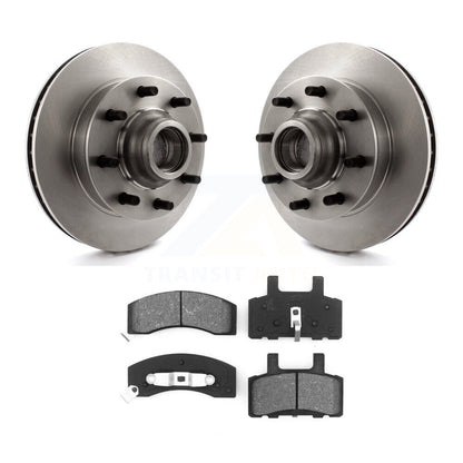 Brake Rotor Hub Semi-Metallic Pad Front Kit For Chevrolet GMC C2500 Express 3500