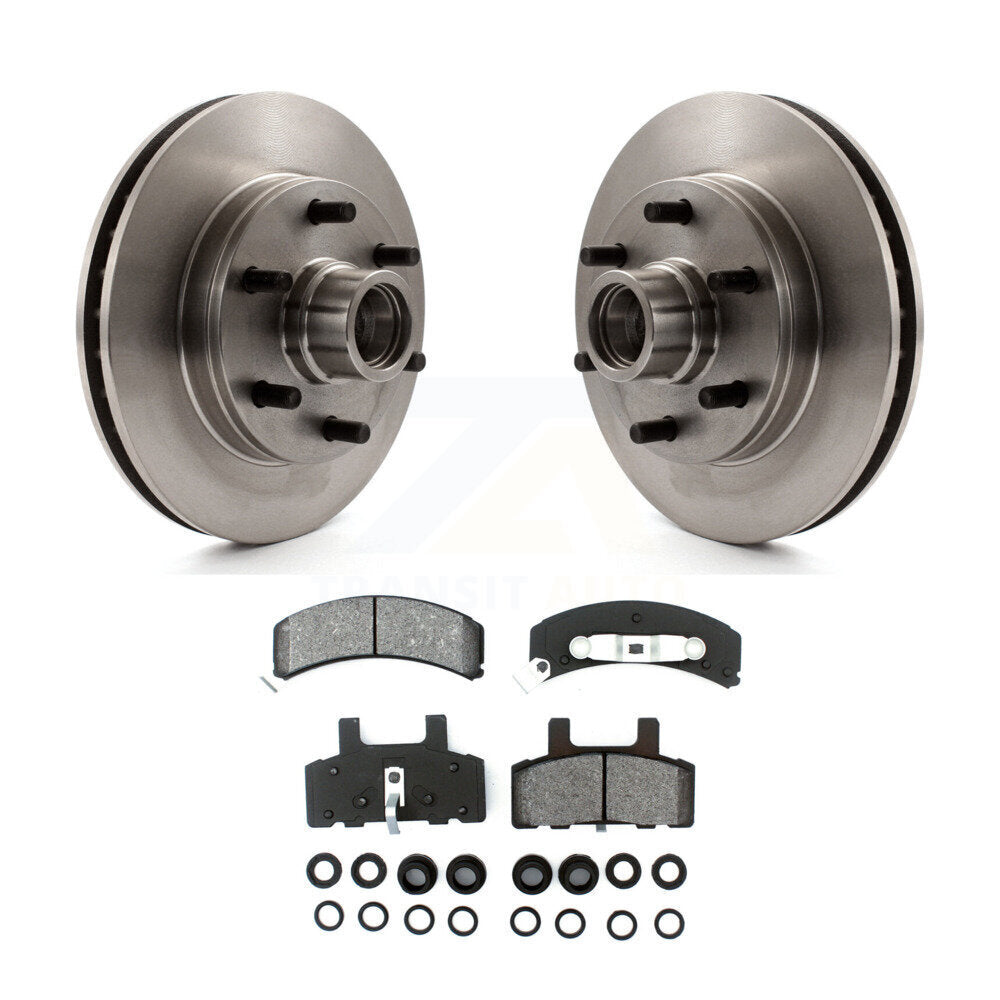 Brake Rotor Hub Semi-Metallic Pad Front Kit For C2500 Chevrolet GMC Express 2500