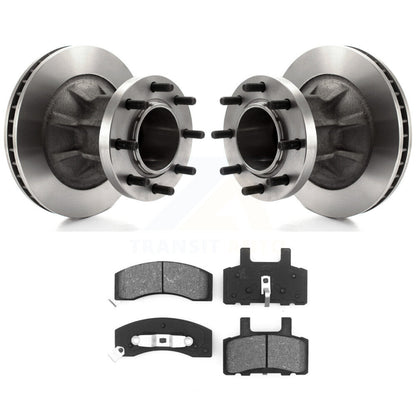 Brake Rotor Semi-Metallic Pad Front Kit For Chevrolet Express 3500 GMC C3500 C35
