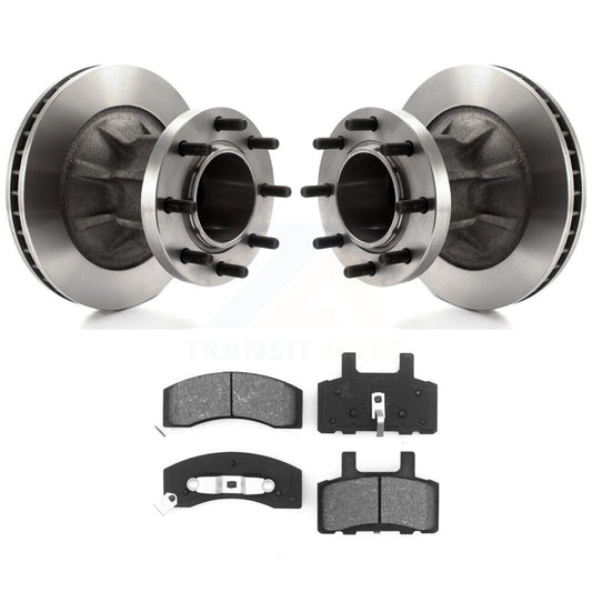 Brake Rotor Semi-Metallic Pad Front Kit For Chevrolet Express 3500 GMC C3500 C35